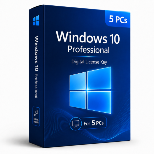 Windows 10 Pro Activation Key – 5 PCs