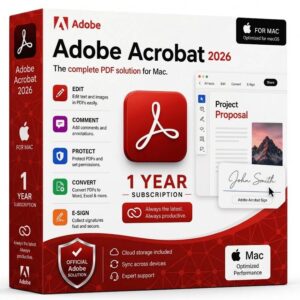 Adobe Acrobat Pro 2026 for Mac - 1-Year Subscription