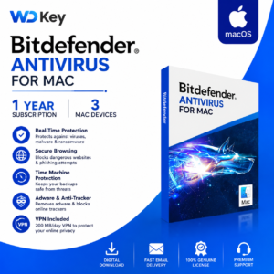 Bitdefender Antivirus for Mac 1 Year 3 Devices product image by WDKey